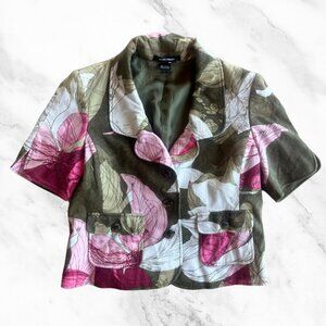 Ellen Tracy Women's Size 8 Floral Suit Business Professional Jacket Blazer